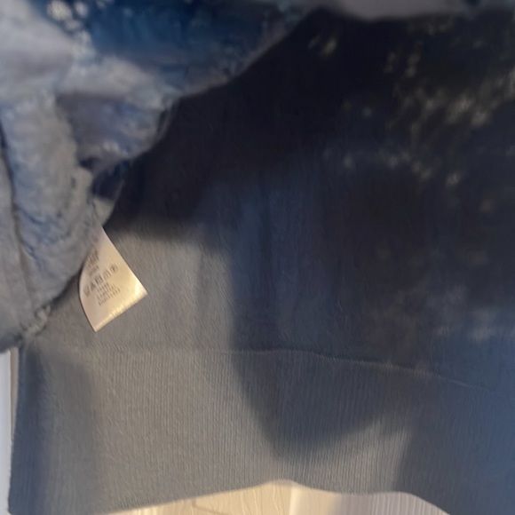 NWOT LOFT cardigan sweater with lace overlay in blue size XS - Picture 6 of 7